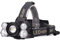 MQQ Headlamp，LED Lamp 5-Mode Zoomable Headlight，USB Charger Head Torch Fishing Camping Flashlight，USB Rechargeable Design 18650 Battery 3*T6 +2*XPE
