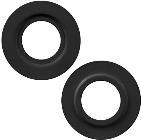 LEGELITE 2 Pack Metal Lamp Shade Reducer Ring, E27/E14 Light Fitting Lampshade Washer Adaptor Converter, Retainer Rings for Light Fixture (Black)