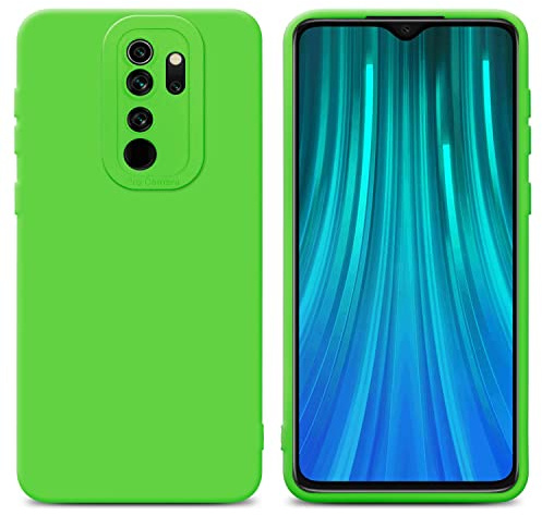 Cadorabo Hülle kompatibel mit Xiaomi RedMi Note 8 PRO Schutzhülle TPU Silikon Case Liquid Design mit Kameraschutz Slim Kratzfest Gummi mit Rundumschutz Case Hülle für Xiaomi RedMi Note 8 PRO in Grün