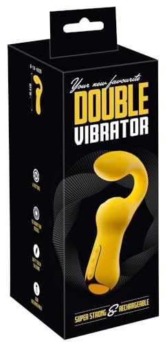 BAWERO Double Vibrator gelb Spezial-Vibrator mit flexiblem Hals 10 Vibrationsmodi Stimuliert zugleich Vagina und Klitoris Your new favorite Vibrator, 0.37 kilograms