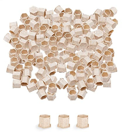 EZ Tattoo Tintenbecher 10mm - 200 Stück Biologisch Einweg ECO-freundlich Abbaubare Tattoo Tintenkappen für Tattoo Bedarf und Ausrüstung (Klein)