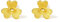 24K 999 Blumen Gelbgold Ohrringe