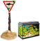 Aquarium Deko,Harz Hai-Warnschild Lustig Fish Tank Ornament Dekoration Aquarium Zubehoer Aquarien Landschaft für Unterwasser Dekoration,Aquarium,Fischteich(Weiß)