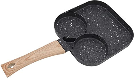 Prevents Stick Grill Frying Pan, 3 in 1 Divided Breakfast Pan for Cooking Omelets, Bacon, Burgers, Pancakes and Fried Eggs Side Dishes Specialty Plates