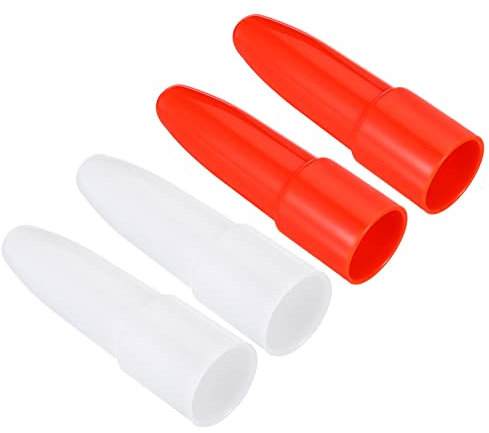 PATIKIL Flashlight Diffuser Caps Set, 4 Pcs PC Plastic Wear-Resistant Flashlight Signal Wand for Most LED Flashlights, White Red