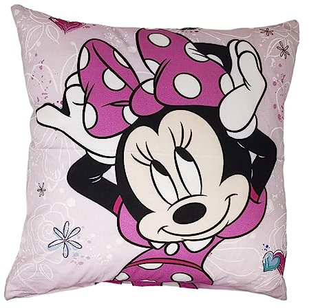 Theonoi Kinder Kissenbezug Kissenhülle Zierkissenhülle Zierkissenbezug 40x40 ohne Füllung ohne Kissen aus Baumwolle (Minnie)