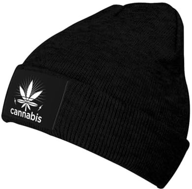 351 Damen Beanie Cannabis-Retro Mütze Atmungsaktivem Wintermütze Warme Laufmütze Herren Für Laufen, Unisex, Snowboarden