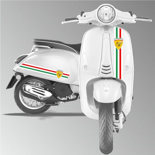 Kit grafica 3 adesivi completi TRICOLORE compatibile con PIAGGIO VESPA GTV GTS P150 primavera sprint cod.2129