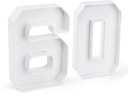 Datyiiha 60 Set Cardboard Number for Charcuterie 10.2'' Fillable Tray Charcuterie Paper Box for 60th Birthday Anniversary Party Decorations Chocolate Candy Cupcake Container