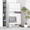 Beauty4U Full Length Mirror 194x94cm Free Standing, Hanging or Leaning, Large Floor Mirror with Black Aluminum Alloy Frame for Living Room or Bedroom