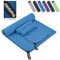 Fosdaling Mikrofaser Handtuch 3er Set（Groß 160×80cm und 2 Klein 80×40cm）, Schnelltrocknend Microfaser Fitness & Sport Handtücher, für Strandtuch, Badetuch, Sporthandtuch und Reisehandtuch (Himmelblau)