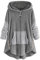 CCOOfhhc Plüschjacke Damen Teddy Hoodie,Casual Womens Baggy Long Cardigan Lace Second Hand Pullover für Frauen Exquisit mit Low Hellgraue Mantel Damen