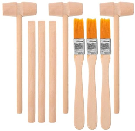 Herramientas de Excavación Arqueológica para Niños, 9 Piezas de Cepillo Martillo Excavador para Niños, Kit de Excavación Esqueleto de Dinosaurio, Cincel Excavadora para Niños, Instrucción Juguete