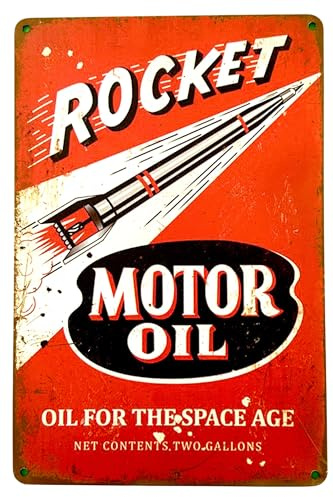 DiiliHiiri Poster Retro Vintage 30 x 20 cm - Werbung Motoröl - Dekoschild für Garage | Dekoration im amerikanischen Stil | Geschenk für Oldtimer (2635-222)