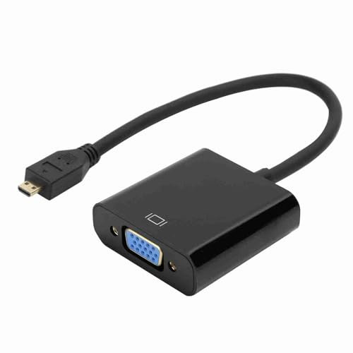 Adaptateur Vga vers HDMI, Adaptateur de Convertisseur Vidéo 1080P Micro HDMI vers Vga Adaptateur HDMI vers Vga Adaptateur Vga vers USB avec Fonction d'alimentation pour 4B (Micro