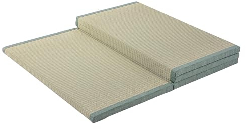 Japanische Traditionelle Tatami-matte – 4 Falten, Feste Und Bequeme Futon-matratze, Natürliches Grünes Binsengras – Ideal Für Meditation, Yoga, Zen-raum, Japanische Teestube(Size:90x200x3.5cm)