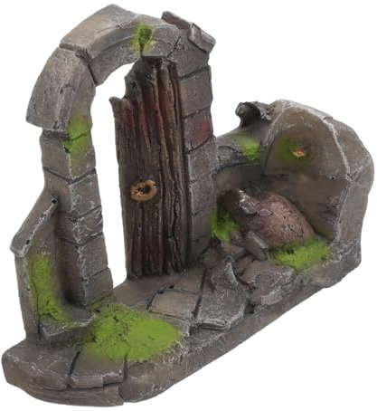 BUGUUYO Aquarium Dekoration Resin Unterwasserbogen Ornament Für Fisch Tank Naturgetreue Gestaltung Für Aquarien Leicht Und Platzsparend Fischversteck Und Spielzeug