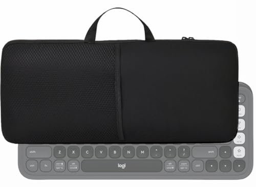 Portable Waterproof, Dustproof and Shockproof Neoprene Case for Logitech POP ICON Keys Wireless Bluetooth Keyboard & Mouse Combo | Foldable Design with Handle & Mesh Pocket
