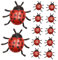 DECHOUS Stück Marienkäfer Modell Gruseliges Marienkäfer Simulations Marienkäfer Für Mini Marienkäfer Für Simulationsfigur Plastik Marienkäfer Streich