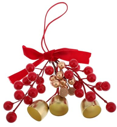 Vaguelly Decoración De Autocaravanas con Colgantes De Campanas Navideñas Frutos Secos para Coronas y Flores Artificiales Entrada Alegre y Festiva