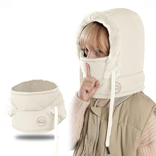 crazy bean Kinder Schlupfmütze Mädchen Jungen Warm Wintermütze Kinder Winter Mütze Sturmhaube Kinder Winter für 3-8 Jahre Wintermütze Multifunktions Thermo Schalmütze Kapuze für Outdoor