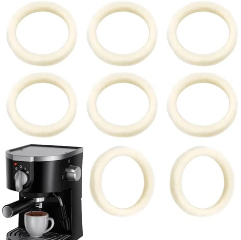 Ersatz für die Filzwaschmaschine – Ersatzzubehör für Kaffeemaschine | 8 leichte und weiche Filzwaschmaschinen mit O-Ringen | Fellt Kaffeemaschinen für die Pflege und Reparaturteile
