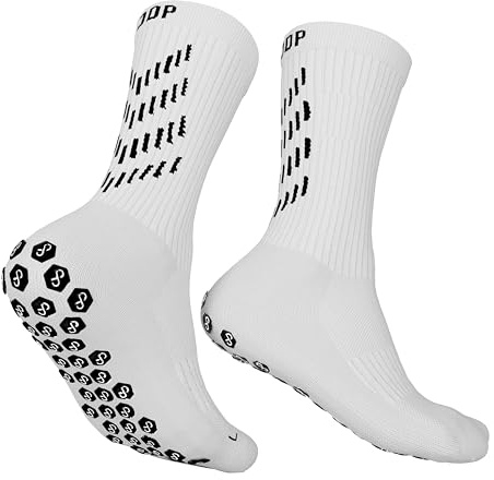 JDP Fußballsocken mit Grip, 1 Paar Anti-Rutsch Sportsocken Einheitsgröße (39-46), Premium Fußball Socken Erwachsene, rutschfeste Socken Herren Damen, Football Socks, Gripsocken Fussball Männer Frauen