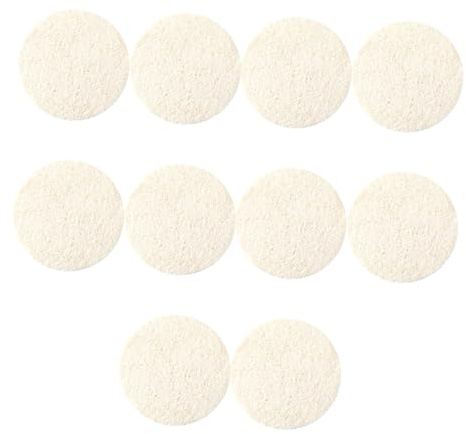 10 Stück Luffa Gesichtspeeling Schwamm für Sanfte Reinigung | Natürliche Loofah Fasern, Tiefenreinigend und Ölabsorbierend, Beige, für Empfindliche Haut im Reiseeinsatz