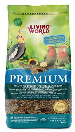 Living World Premium Mix For Cockatiels & Lovebirds, 908 g (2 lb)