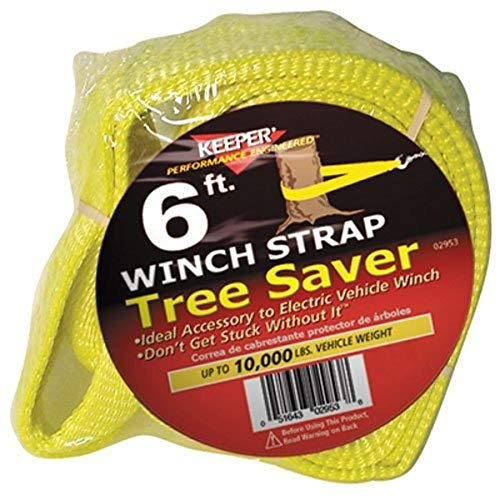 Keeper Hampton PROD 3” x 6’ Tree Saver Winch Strap for Electric - 10,000 lbs. Working Load Limit and 30,000 lbs. Break Strength