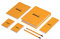 Rhodia 92001C Grundausstattung Set (mit 4 Notizblöcke kariert verschiedene Formate und 2 Stifte, praktisch, ideal für Ihr Büro oder Ihr zu Hause) 1 Set, orange