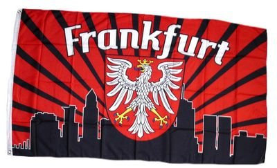Fahne / Flagge Frankfurt Silhouette Fan NEU 90 x 150 cm