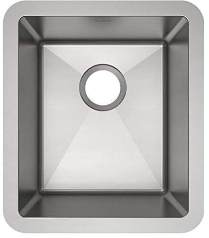 Elkay EFRU131610T Crosstown Single Bowl Undermount Stainless Steel Kitchen Sink, Polished Satin,16 x 19 x 10