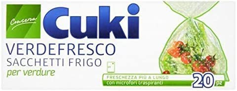 CUKI SACCHETTI FRIGO VERDEFRESCO CON MICROFORI 29 X 42 20 PEZZI