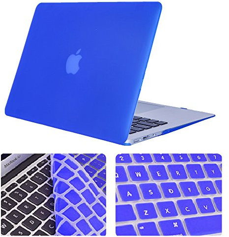 Se7enline Compatible with A1286 Macbook Pro case 2 in 1 Bundle Accessories Soft-Touch Matte Plastic Hard Cover, Keyboard Cover for Macbook Pro 15 inch with DVD-Rom, Deep Blue