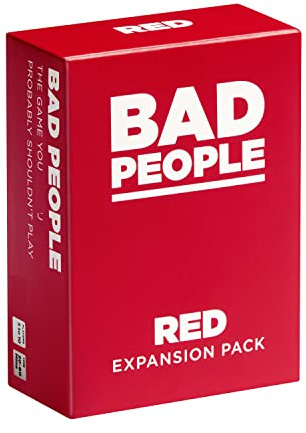 BAD PEOPLE Party Game - RED Expansion -100 New Question Cards for The Hilarious Adult Card Game for Fun Parties and Board Games Night with Your Group - Find Out What Your Friends Really Think of You