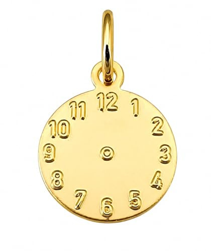 Anhänger Taufuhr Gold 333 Taufe Uhr mit Gravur Gelbgold Kinderanhänger