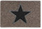 Nicoman STAR Door Mat｜Entrance Barrier Dirt-Trapper Floor Mat｜Patio Garden Conservatory Doormat｜Indoor Outdoor Matt｜Brown/Beige with Black Star, 60x40cm
