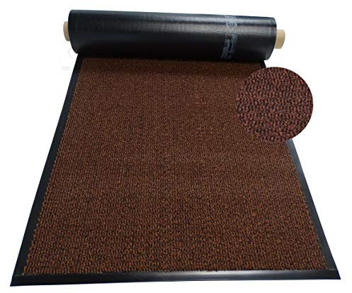 MERTEX Schmutzfangläufer Meterware 120 cm Terra-schwarz meliert - Schnittkanten mit Randprofile (120 x 400 cm, Terra)