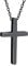 PROSTEEL Black Cross Necklace Women Men with Stainless Steel Chain
