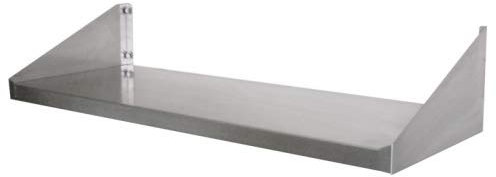 VM Europa - Edelstahl Wandbord - Maße 100 x 30 cm - Einfach Montierbar - AISI 430 Legierung - Wandregal Küchenregal Gastro Edelstahlregal Wandablage Gewürzregal Hängebord Gastronomie