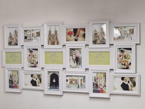 X Large 18 Photos Multi Picture Wall Frame 6x4 photo Multi Photo Frame 18-Aperture Wall Hanging Memories decoration