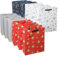 KAHEIGN 12Pcs Geschenktüten Papiertüten Weihnachten Geschenktüten, 28 x 22 x 10cm Kraftpapier Geschenktasche mit Band-Griffen und Tags für Geschenke Mitgebsel Süßigkeiten