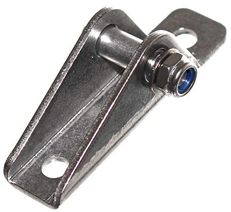 Old-Harvest 1 Edelstahl Halterung für Gasfedern Dämpfer Gasdämpfer Gaszugfedern Gasdruckfedern Anhänger Klappe Halter INOX Montageplatte Neu