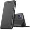 Verco Handyhülle für iPhone 12 Pro Max, Premium Handy Flip Cover für Apple iPhone 12 Pro Max Hülle [6.7 Zoll] [integr. Magnet] Book Case PU Leder Tasche, Schwarz