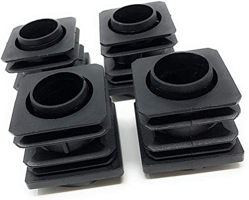 Design61 Lot de 4 bouchons de tuyau carrés 60 x 60 mm avec lamelles