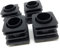 Design61 Lot de 4 bouchons de tuyau carrés 60 x 60 mm avec lamelles