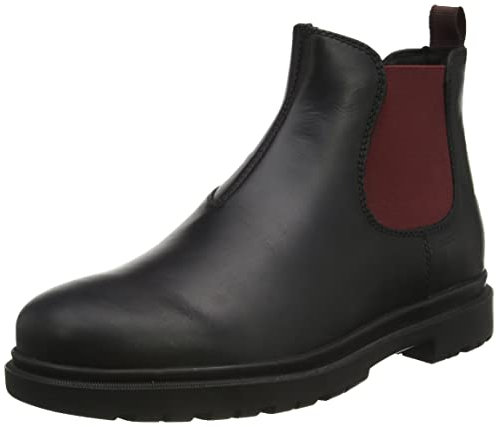 Geox U Andalo A, Stivali Uomo, Nero Viola Black Wine, 45 EU