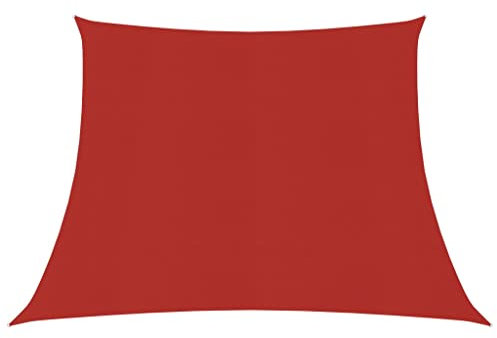 vidaXL Voile d'Ombrage Protection Voile Solaire Voile de Parasol Anti UV Jardin Patio Terrasse Balcon Extérieur 160 g/m² Rouge 3/4x3 m PEHD