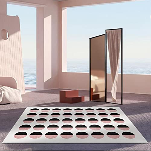 Ruby Lil Tapis en Damier, Tapis Doux-Toucher pour La Chambre Salon, Machine Lavable sans Perte De Tapis,Rose,200x300cm